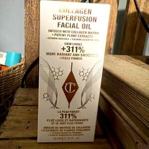 Charlotte Tilbury collagen superfusion facial oil.